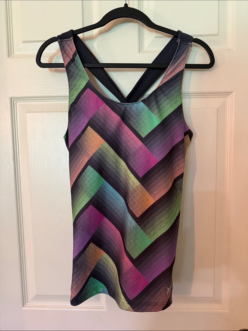 Old Navy Multicolor Chevron Tank Top in Green, Purple, Pink and Orange